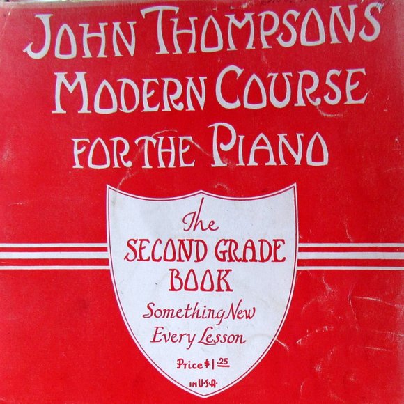 PIANO LESSON BOOK, JOHN THOMPSON'S SECOND GRADE BOOK, WILLIS MUSIC, 1937 VINTAGE - Picture 2 of 11